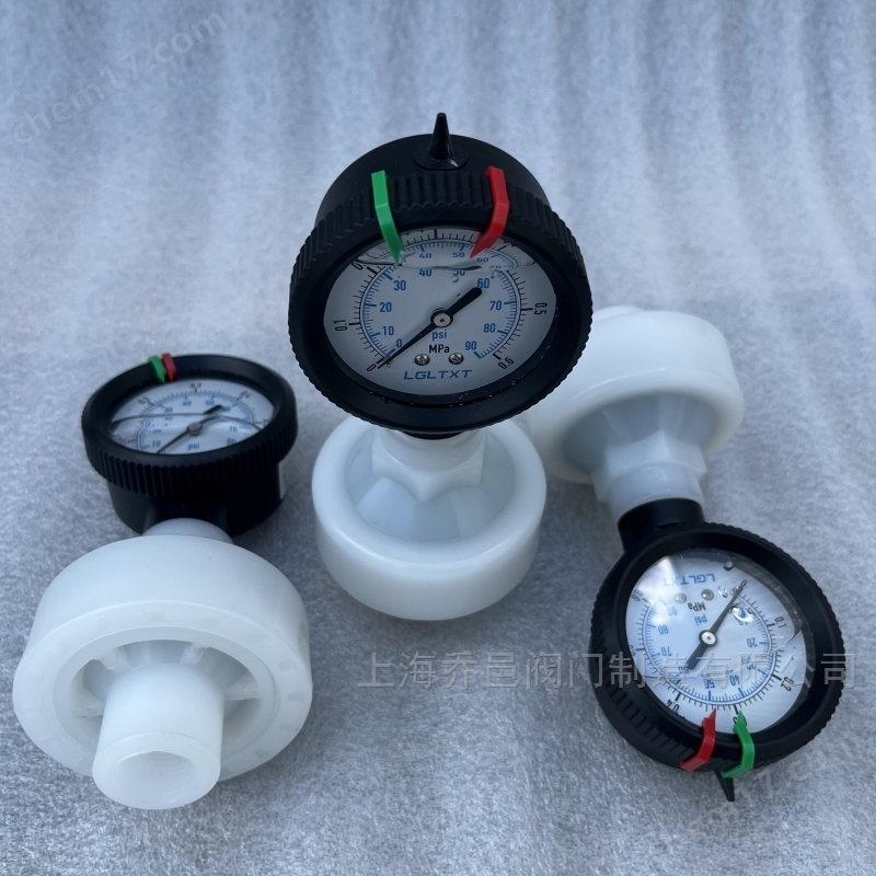 786-V全塑PVDF隔膜压力表 786-V全塑PVDF隔膜压力表